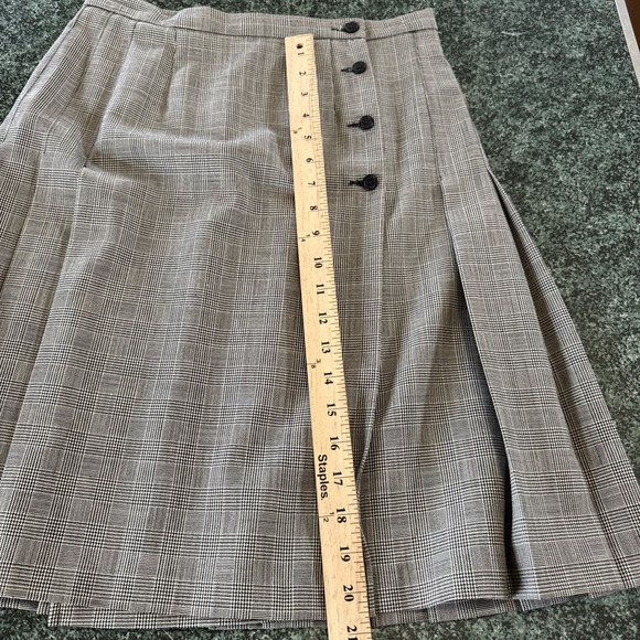 Vintage Pendleton Pleated Skirt SZ 6 Virgin Wool Plaid Academia Old Money Preppy - Picture 6 of 8